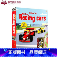 [正版]发条赛车玩具书Wind-up Racing Car进口英文原版绘本儿童游戏玩具纸板书大开内附迷你赛车两部usbo