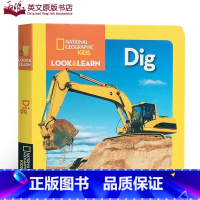 [正版]英文原版绘本National Geographic Kids Look and Learn:Dig 挖掘机全彩国