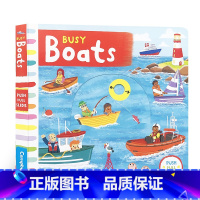 [正版]原版 Busy Boats book 忙碌的小船 低幼儿童启蒙 机关操作纸板书系列 儿童故事书 撕不烂亲子共读晚