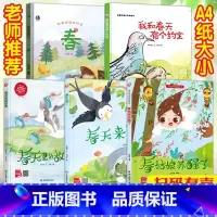 [精装]关于春天的绘本(5本) [正版]关于春天的绘本幼儿春天主题精装硬壳硬皮A4绘本3-6岁儿童书早教绘本老师宝宝睡前