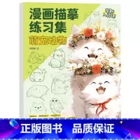 萌宠动物 [正版]Q萌公主宠物漫画描摹练习册 Q版少女萌宠萌新入门 手绘涂色解压临摹速写本素描动漫 画画描摹本 零基础自