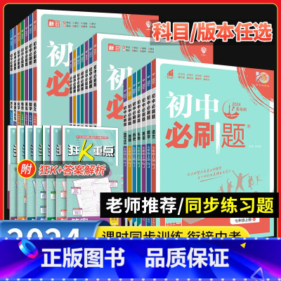 政治]人教版 九年级上 [正版]2024初中必刷题七八九年级上册下册人教版数学北师英语沪牛物理沪粤化学语文初一初二初三同