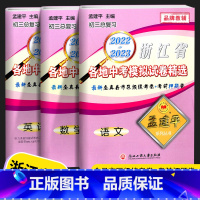 [3本]中考模拟卷 语文+数学+英语 初中通用 [正版]2023新版 孟建平浙江省各地中考模拟试卷精选语文数学英语科学历