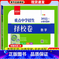 数学 小学升初中 [正版]2023新版春雨实验班小升初重点中学招生择校卷语数英人教版小学毕业升初中总复习教辅资料测试卷全