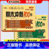 [2本]语文(人教版)+数学 (北师版) 二年级上 [正版]2023新版 期末冲刺100分二年级上册下册试卷语文数学全套