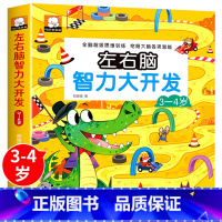 [3~4岁]左右脑开发 [正版]幼儿左右脑开发智力潜能大开发 儿童1-2-3-4-5-6岁全脑思维逻辑专注力训练宝宝启蒙