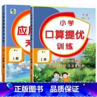 全2册-上册 口算提优+应用题天天练 [人教版] 小学二年级 [正版]小学生口算提优应用题卡天天练一二三四五六年级上册下
