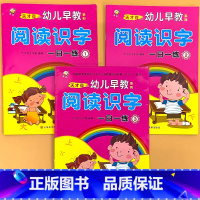 全3册- 阅读识字1-3 阅读识字幼儿早教系列 一日一练 [正版]幼儿园绘本阅读与识字幼小衔接拼音读物大字带注音版2-3