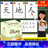 一年级上册生字与词语大卡片(教师用) 小学一年级 [正版]一年级上册下册教师教具识字大卡附赠挂图磁扣人教版音序笔画结构部