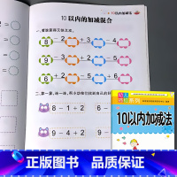 10以内加减法 [正版]5/10二十20以内加减法天天练进退位不进退位练习册中大班数字描红儿童学前幼儿园算术本全套数学口