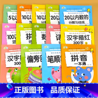 全套14册-幼小衔接黄金小课堂 [正版]拼音笔顺偏旁汉字描红300字写字描红本天天练全套幼小衔接一日一练幼儿园中班大班5