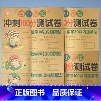 全5册-数学10+20+30+50+100以内加减法 [正版]幼小衔接冲刺100分测试卷汉语拼音语言数学试卷一日一练幼儿