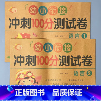 全2册-语言1+语言2 [正版]幼小衔接冲刺100分测试卷汉语拼音语言数学试卷一日一练幼儿园中大班练习册10/20/30