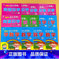 全套14册-学拼音1-2+阅读识字1-6+学数学1-6 [正版]幼儿阅读识字学拼音学数学一日一练全套幼儿园中大班拼音学习