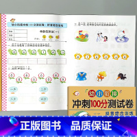 拼音综合训练-幼小衔接 冲刺100分测试卷 [正版]幼小衔接冲刺100分测试卷汉语拼音语言数学试卷一日一练幼儿园中大班练