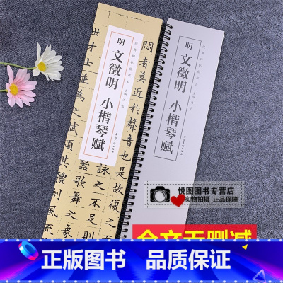 [正版]明文徵明小楷琴赋 经典碑帖临摹卡 洪亮主编 文征明琴赋 近距离临摹字卡 小楷书法字帖临摹练字帖 全文无删减 安徽