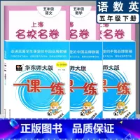 一课一练+名校名卷 五下 小学通用 [正版]2022上海名校名卷一二年级上三四五年级上册下册语文数学英语12345第一二