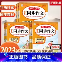 [上册]同步作文与答题模板 小学三年级 [正版]2023秋新版小学生人教版语文同步作文一二三四五六年123456级上册下