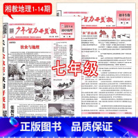7年级冀少生物+湘教地理 1-14期 [正版]2023少年智力开发报冀少湘教版7七8八9九年级上下册生物地理人教版初中文