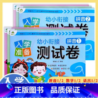 两本任选(联系客服备注) 幼小衔接 [正版]入学准备幼小衔接测试卷语言拼音数学12爱德少儿新蒙氏学前测试卷幼小衔接一日一