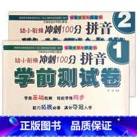 拼音1+2(共2本) [正版]幼小衔接冲刺100分学前测试卷数学语言拼音12同步练习专项训练入学准备启蒙基础拓展幼儿园升