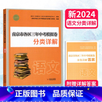 [正版]2024南京市各区三年中考模拟卷分类详解 语文 初中语文中考复习资料 南京市中考模拟真题卷 好家长杂志南京出