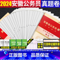 行测+申论 历年真题 [正版]安徽省公务员历年真题2024安徽省考历年真题行测+申论B安徽公务员题库2023安徽省乡镇公