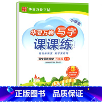 写字课课练.四下 [正版]写字课课练 一二年级三四年级五六年级上册下册语文同步练字帖人教版小学生字帖练字本一课一练字帖硬