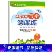 写字课课练.四下 [正版]写字课课练 一二年级三四年级五六年级上册下册语文同步练字帖人教版小学生字帖练字本一课一练字帖硬