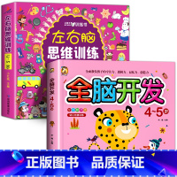 [4-5岁 全2册]左右脑+全脑开发 [正版]全脑开发思维训练2-3岁宝宝书籍左右脑开发儿童逻辑思维书训练智力大书2-3