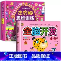 [4-5岁 全2册]左右脑+全脑开发 [正版]全脑开发思维训练2-3岁宝宝书籍左右脑开发儿童逻辑思维书训练智力大书2-3