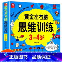 [3-4岁]左右脑思维训练 [正版]全脑开发思维训练2-3岁宝宝书籍左右脑开发儿童逻辑思维书训练智力大书2-3岁幼儿园全