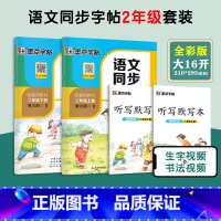 [全2册]2年级上册+下册 语文同步练字帖 小学通用 [正版]一年级二年级小学生练字帖三四五六年级字帖上册下册每日一练笔