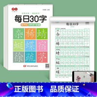 四年级下册3本 [正版]减压同步字帖每日30字一年级字帖上下册语文雷射同步练字帖二三年级人教版小学生每日一练钢笔临摹描红