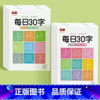 四年级上下册6本 [正版]减压同步字帖每日30字一年级字帖上下册语文雷射同步练字帖二三年级人教版小学生每日一练钢笔临摹描