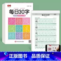 四年级上册3本 [正版]减压同步字帖每日30字一年级字帖上下册语文雷射同步练字帖二三年级人教版小学生每日一练钢笔临摹描红