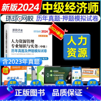 [人力单本]历年真题+模拟+宝典 [正版]环球网路学院中级经济师2024年历年真题试卷题库2024经济基础知识人力资源管