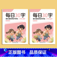 每日30字-二年级上下册 [正版]一年级二年级三减压同步字帖每日30字四五六年级上下册人教版语文同步生字笔画笔顺点阵控笔