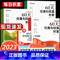 60天优美句段篇积累 小学通用 [正版]2023小学生词语积累大全训练语文字词句式专项训练语句基础练习全6册重叠词量词成