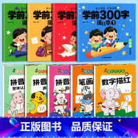 全套9本(学前300字4本+拼音3本+数字+笔画)[送2铅笔] [正版]幼儿园描红本每日一练儿童幼小衔接练字本汉字全套学