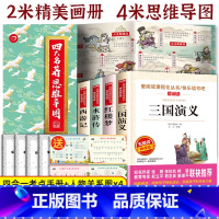 [5册 送考试重点]四大名着+思维导图画册 [正版]四大名着原着 四大名着小学生版全套4册 五年级下册必读课外书水浒传红