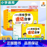 小学思维导图速记汉字手卡(通用版) 小学通用 [正版]贝丁兔小学思维导图速记汉字手卡 语文词语积累大全训练人教版 小学生