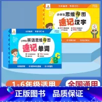 [语英 2册]速记汉字+速记单字 小学通用 [正版]贝丁兔小学思维导图速记汉字手卡 语文词语积累大全训练人教版 小学生一