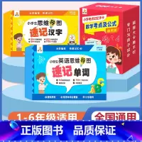 [语数英 3册]速记汉字+考试重点及公式+速记单字 小学通用 [正版]贝丁兔小学思维导图速记汉字手卡 语文词语积累大全训