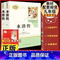 [人教版4册]水浒传.送考试重点+文言文全解+古诗文背诵+名著导读 [正版]水浒传 原着完整版上下2册人民教育出版社九年