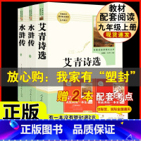 [人教版 必读3册]九上艾青诗选+水浒传 [正版]人教版全套5册 九年级必读名著艾青诗选和水浒传原著完整简爱儒林外史人民