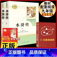 [人教版2册]水浒传.送考试重点+文言文全解 [正版]水浒传 原着完整版上下2册人民教育出版社九年级必读人教版青少版初中