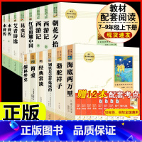 [人教版 14册]七八九年级上下册初中必读名著十二本 [正版]朝花夕拾 鲁迅原著书籍人教版无删减赠考点 世界名著七年级上
