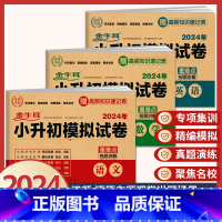 3科全套[语文+数学+英语]小升初模拟卷 (含真题) 小学升初中 [正版]2024年小升初模拟试卷真题卷必刷题语文数学英