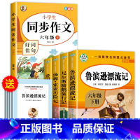 [全5册]六下必读书+同步作文 [正版]鲁滨逊漂流记六年级下册必读的课外书老师汤姆索亚历险记骑鹅旅行记鲁滨孙快乐读书吧六